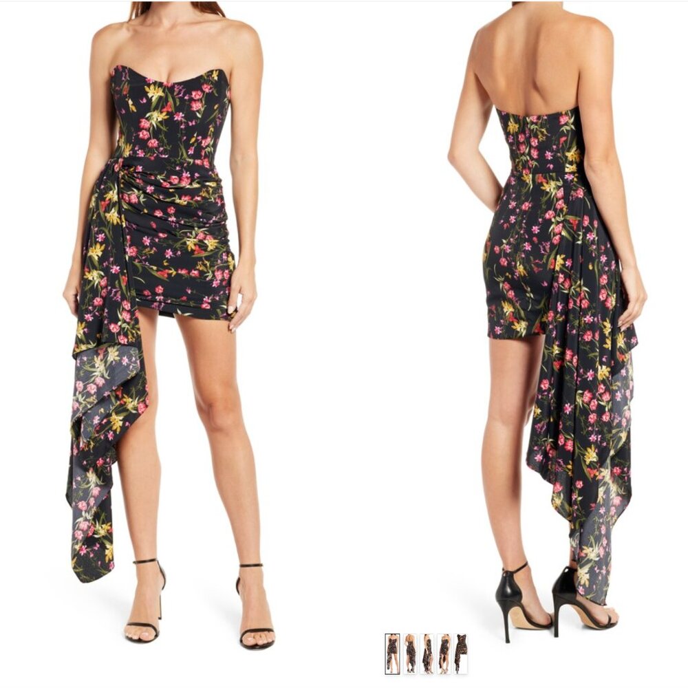 Katie May Chasing Dawn Floral Strapless Minidress